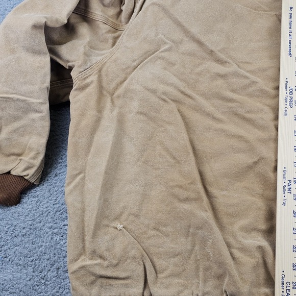 Vintage Carhartt Jacket Mens 2XL Brown Hooded Fleece Lined Workwear Chore Barn - Picture 10 of 11